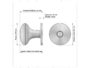 Pomolo Fisso Canada d.70x65h Rosetta Tonda d.75x10h varie finiture  Fimet Maniglie - immagine 7