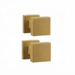 Coppia Pomolo Girevole Quadro Decentrato d.50x50x60h Rosetta Quadra d.50x50x10h AISI304 Inox varie finiture  Fimet Maniglie