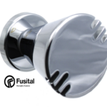 Pomolo Fisso Ar Duemila d.65x70h Rosetta d.50x10h Cromo  Fusital