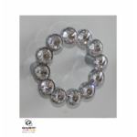 Maniglietta Mobile Interasse 64 mm.85x85x25h Tonda Swarovski+Cromo Lucido  Giusti