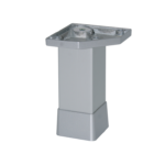 Piedino Quadrato d.40x40 Regolabile con Scarpa Alluminio Anodizzato Sabbiato mm.100  Giesse