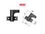 Gancio di Chiusura Asta Spagnolette Abaco ZVN-Nero DX-SX | AGB - immagine 3