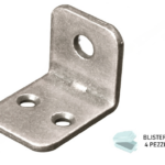 Squadretta con Foro Larghezza 20 mm.30x25 in Blister da pz.4 Nichelato | Sipa