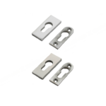 Bocchetta Rettangolare Foro Yale per Cilindro Europeo mm.30x70x5h AISI304 Acciaio Inox varie finiture | Reguitti Inox