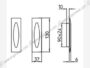 Maniglia Incasso Rettangolare Porta Scorrevole modello Alea mm.37x130 Senza Foro Chiave 03-Oro |Mandelli - immagine 2