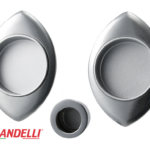 Maniglia Incasso Tonda Allungata Porta Scorrevole modello 368T d.86x59/48 Senza foro Chiave varie finiture | Mandelli