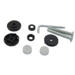 Kit Fissaggio Maniglione Singolo Rosetta con Vite MA10 x80 + Copridado CO-Cromo Satinato   Olivari