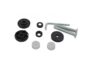 Kit Fissaggio Maniglione Singolo Rosetta con Vite MA10 x80 + Copridado CO-Cromo Satinato   Olivari