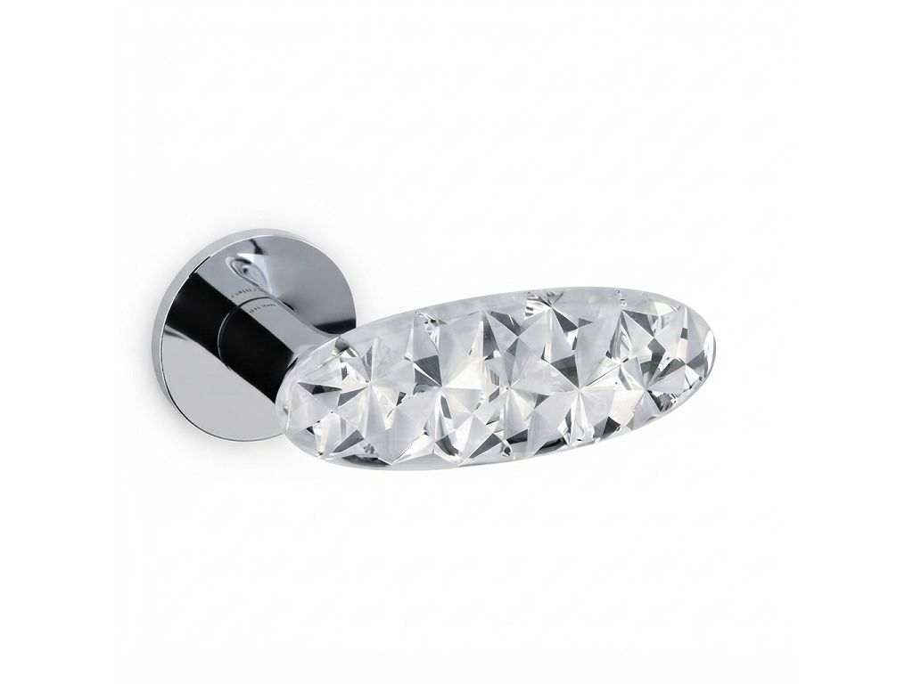 Maniglia Crystal Diamond Rosetta Tonda d.51x5h Bocchetta Foro Chiave varie finiture  Olivari - immagine 2