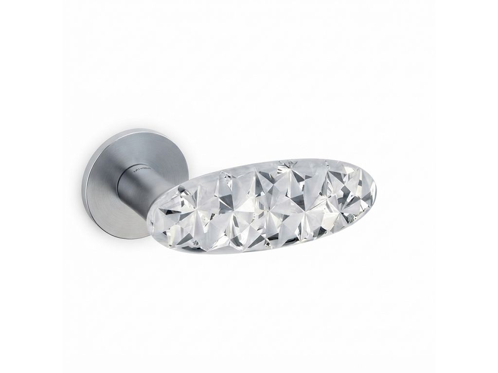 Maniglia Crystal Diamond Rosetta Tonda d.51x5h Bocchetta Foro Chiave varie finiture  Olivari - immagine 3