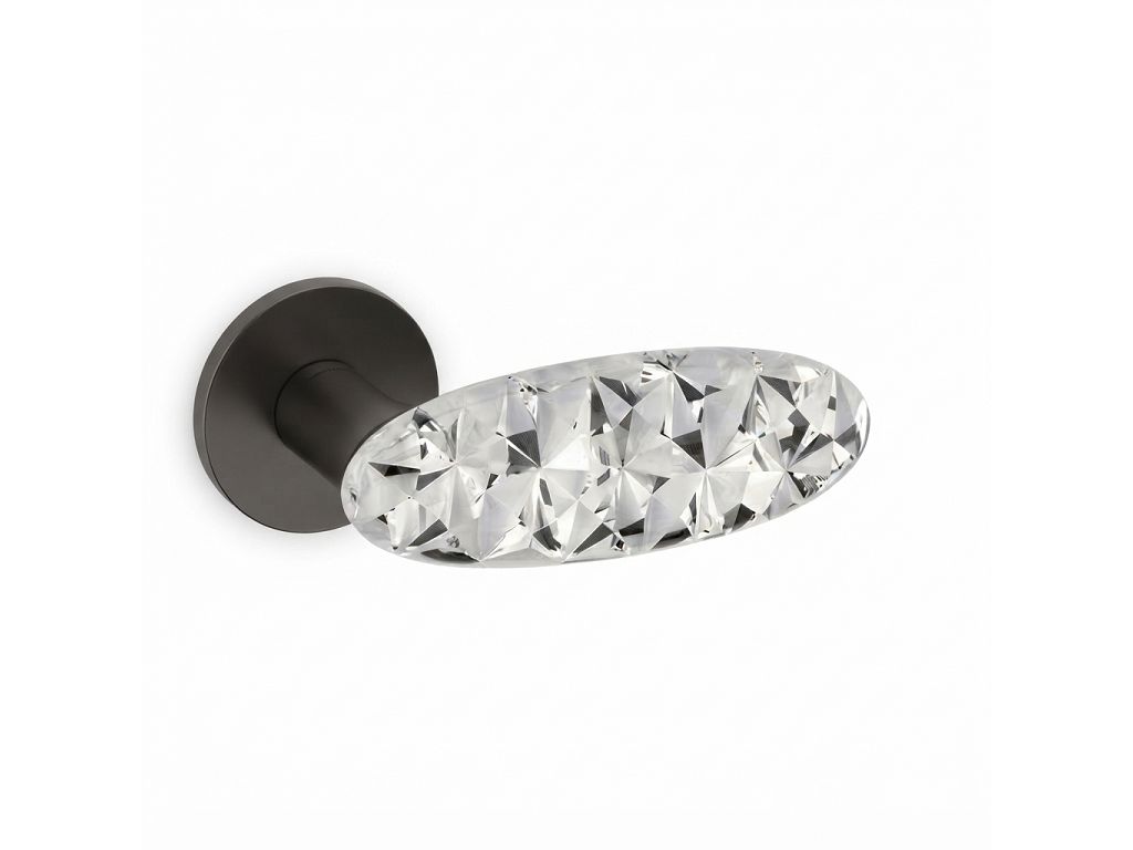 olivari_maniglia_crystal_diamond_rosetta_tonda_51x5h_u6_superantracite_satinato_trasparente.jpg Maniglia Crystal Diamond Rosetta Tonda d.51x5h Bocchetta Foro Chiave varie finiture Olivari - immagine 1
