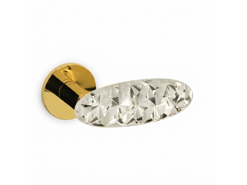 Maniglia Crystal Diamond Rosetta Tonda d.51x5h Bocchetta Foro Chiave varie finiture  Olivari - immagine 5