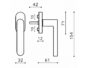 Maniglia per Finestra DK Link Rosetta Ovale Movimento 4 scatti Quadro d.7x42mm US-SuperAntracite Satinato  Olivari - immagine 2