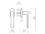 Maniglia per Finestra DK Radial movimento 4 scatti Quadro 7x42mm US-Super Antracite Satinato  Olivari - immagine 2