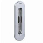 Maniglia Incasso Ovale Porta Scorrevole modello Vico mm.37x128 Con Foro Chiave varie finiture   Olivari