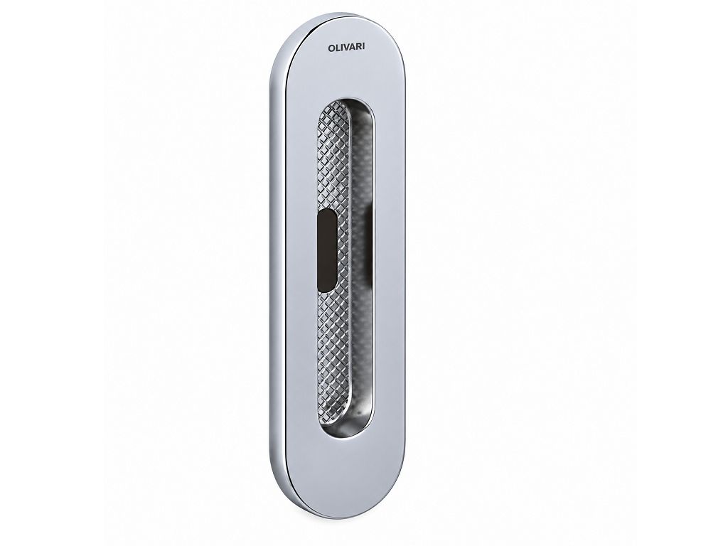 Maniglia Incasso Ovale Porta Scorrevole modello Vico mm.37x128 Con Foro Chiave varie finiture   Olivari - immagine 1