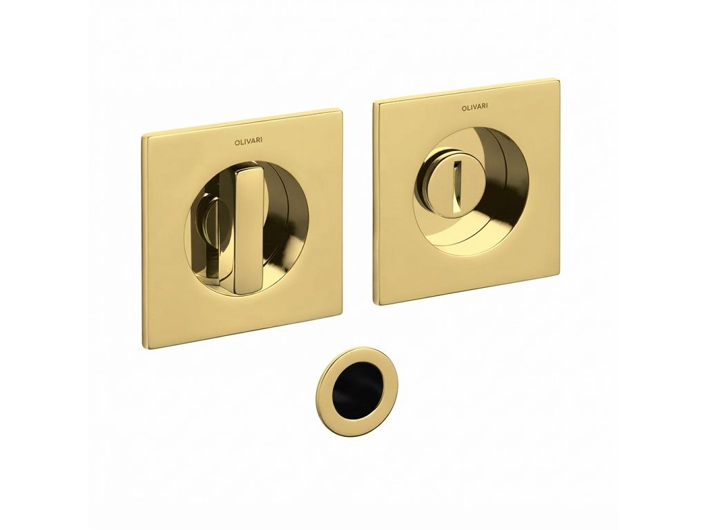 Maniglia Incasso Quadra Porta Scorrevole Giotto Q d.65x65/48 con Nottolino varie finiture  Olivari - immagine 3