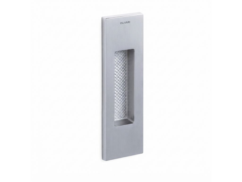 Maniglia Incasso Rettangolare Porta Scorrevole Sirio mm.37x128 Senza Foro Chiave varie finiture  Olivari - immagine 4