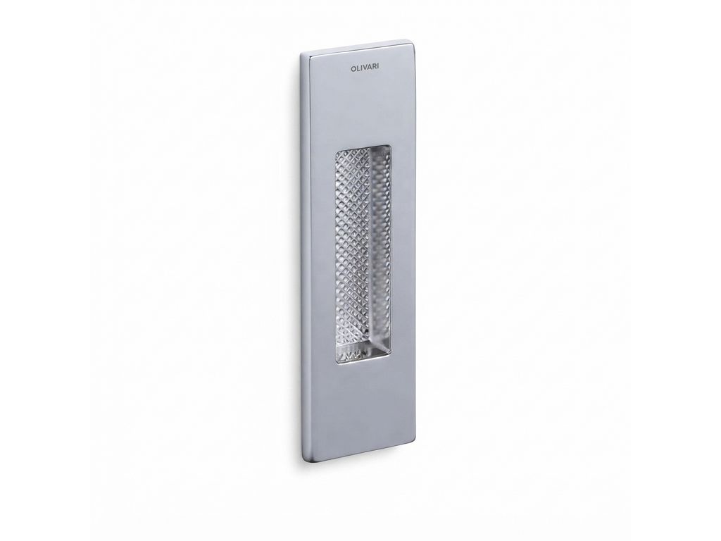 Maniglia Incasso Rettangolare Porta Scorrevole Sirio mm.37x128 Senza Foro Chiave varie finiture  Olivari - immagine 3