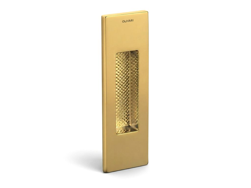 Maniglia Incasso Rettangolare Porta Scorrevole Sirio mm.37x128 Senza Foro Chiave varie finiture  Olivari - immagine 5