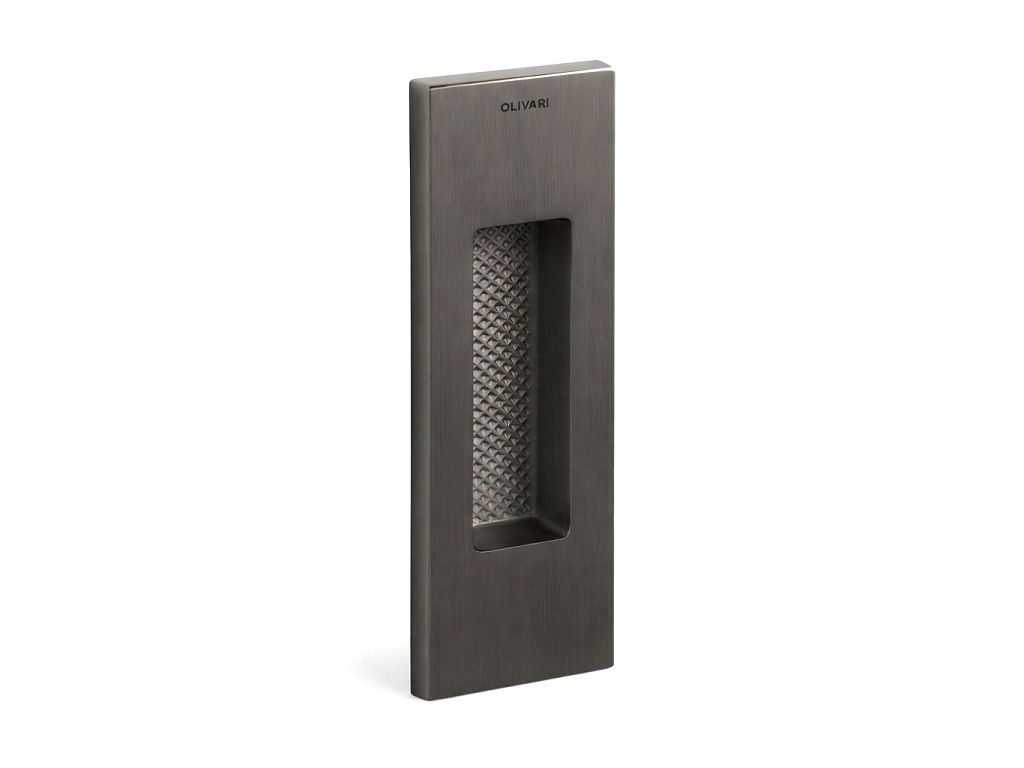 Maniglia Incasso Rettangolare Porta Scorrevole Sirio mm.37x128 Senza Foro Chiave varie finiture  Olivari - immagine 2