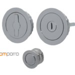 Maniglia Incasso Tonda Porta Scorrevole modello magnetica d.60/48 con nottolino varie finiture | OMP Porro