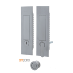 Maniglia Incasso Rettangolare Porta Scorrevole modello magnetica mm.162x45 con nottolino Cromo Satinato | OMP Porro fine serie