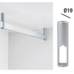 Reggitubo Centrale Passante Alluminio Per Tubo Rettangolare mm.19x75 | Pamar