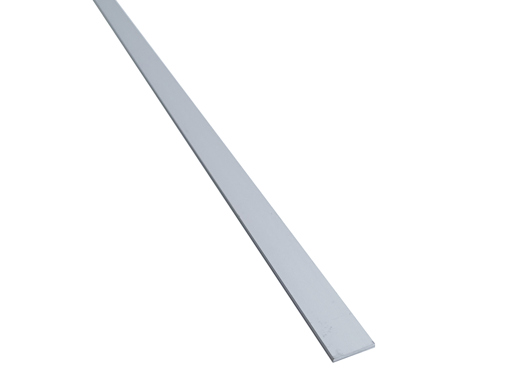 piatto.png Profilo Piatto cm.200 Alluminio Finitura Effetto Acciaio Lucido mm.20x2 | AL.GO - immagine 1