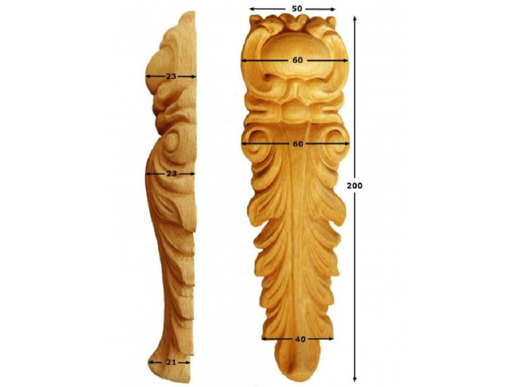pruka582abu.png CAPITELLO LEGNO FAGGIO W60xH200xD23-W80xH305xD25 prodotto da PRU - immagine 1
