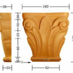 CAPITELLO LEGNO FAGGIO W180xH160xD38- W145xH145xD34-W120xH120xD28-W105xH100xD24- PRU