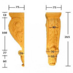 CAPITELLO LEGNO FAGGIO W60xH210xD60- W75xH265xD75- W90xH320xD90- W120xH400xD120 prodotto da PRU