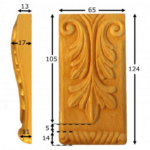 Capitello Legno Faggio w65xh122xd17  Pru