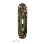 Maniglia Incasso Ovale Porta Scorrevole modello Ginevra mm.41x155h con Foro Chiave POV-Patinato Oro Vecchio | Salice Paolo