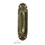 Maniglia Incasso Ovale Porta Scorrevole modello Ginevra mm.41x155h Senza Foro Chiave POV-Patinato Oro Vecchio | Salice Paolo