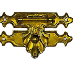 Fermaglio per Cofanetti mm.30 Ferro Ottonato