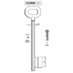 Chiave Cifrata per Serratura Applicare Cantina Corni 2stc | Silca