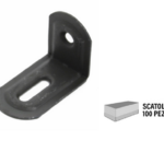 Piastrina Ad Angolo Verniciata Nera Larghezza 22 mm.36x28 pz.100 | Sipa