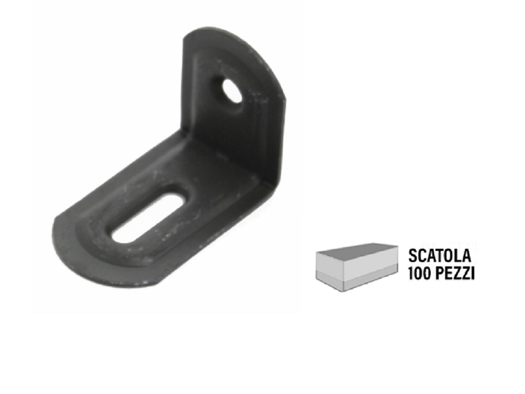 sip314.png Piastrina Ad Angolo Verniciata Nera Larghezza 22 mm.36x28 pz.100 | Sipa - immagine 1
