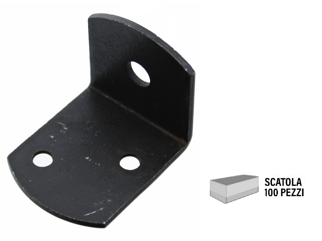 sip318.png Piastrina Ad Angolo Verniciata Nera Larghezza 30 mm.30x36 pz.100 | Sipa - immagine 1
