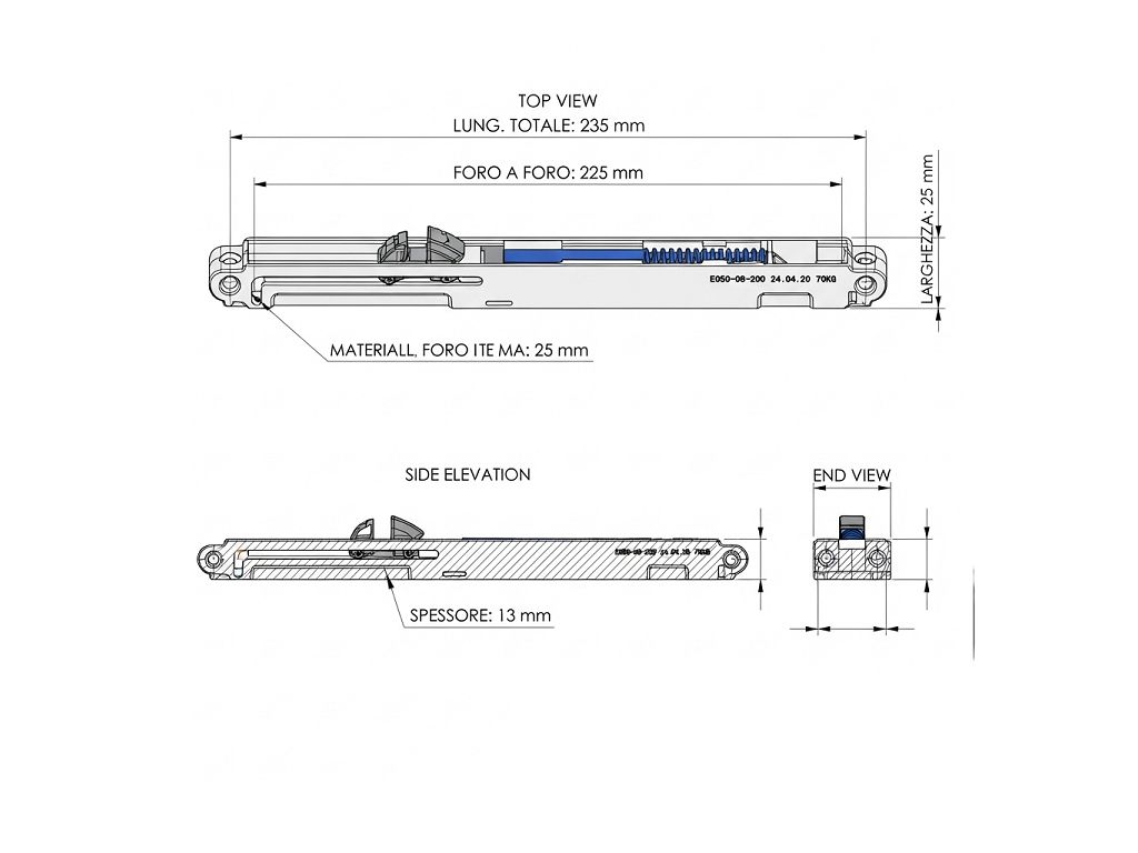 Deceleratore per Sistema Lince-Falco-Volpe-Lupo-Airone Senza Attivatore Kg.70   Sliding - immagine 2