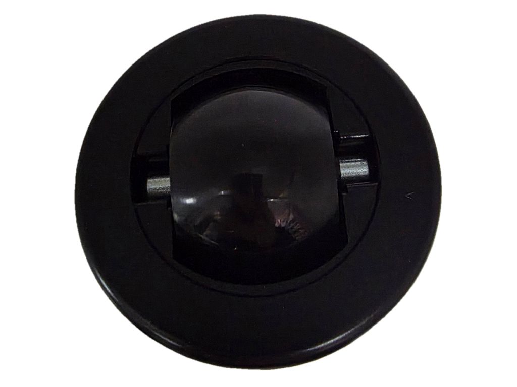 Piedino ABS Tondo per Letto mm.75x120h Filettato MA10x30 Portata kg.150 Nero con Ruota  2T - immagine 3