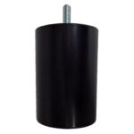 Piedino ABS Tondo per Letto mm.75x120h Filettato MA10x30 Portata kg.150 Nero Senza Ruota  2T