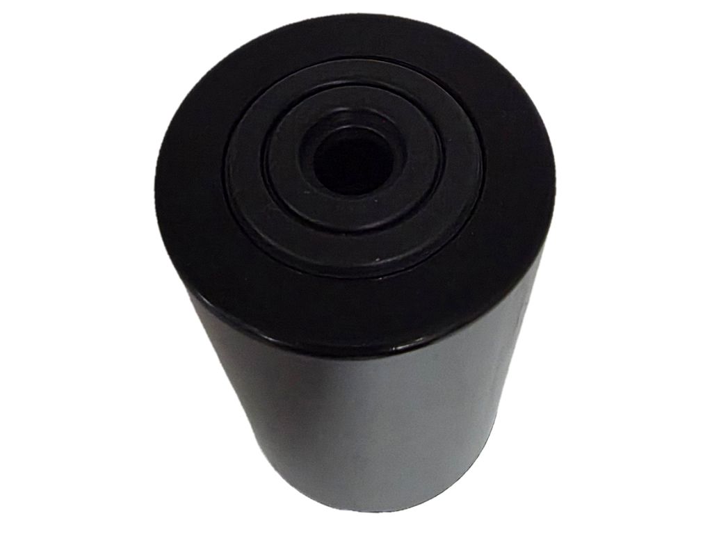 Piedino ABS Tondo per Letto mm.75x120h Filettato MA10x30 Portata kg.150 Nero Senza Ruota  2T - immagine 2