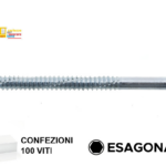 VITE T.E CON FALSA RONDELLA AUTOPERFORANTE ZINCATA CAPACITÀ FORO 6 mm.IN BLISTER mm. 6,3 VARIE LUNGHEZZE | TECFI