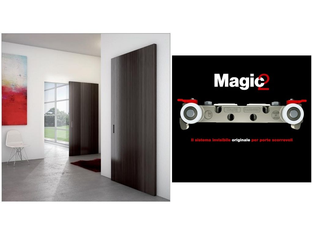 Meccanismo Porta Legno a Scomparsa Magic 2 kg.80  varie larghezze  | Terno Scorrevoli - immagine 2