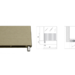 CERNIERA CRISTALLO A PERNO 67x35 SPESSORE 10  VARIE FINITURE