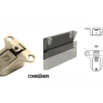 Cerniera Supplementare per Kit Touch Barra mm.48x43x17 Nichel Lucido | Confalonieri