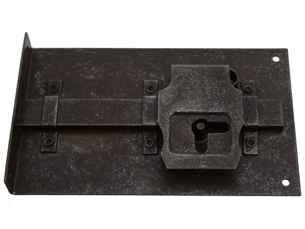utfs10425rdx.png Serratura Incasso Ferro Ruggine Bocchetta Foro Chiave Piccolo Dx Varie Entrate | Utensil Legno - immagine 1