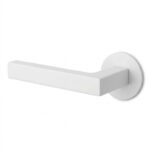 Mezza Maniglia Baar Collezione Nuda con Rosetta mm.50 SX 49-Bianco Monviso  Verum Italy